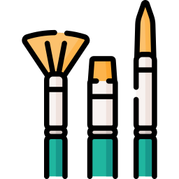 set of paint brushes