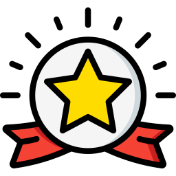 badge with a star