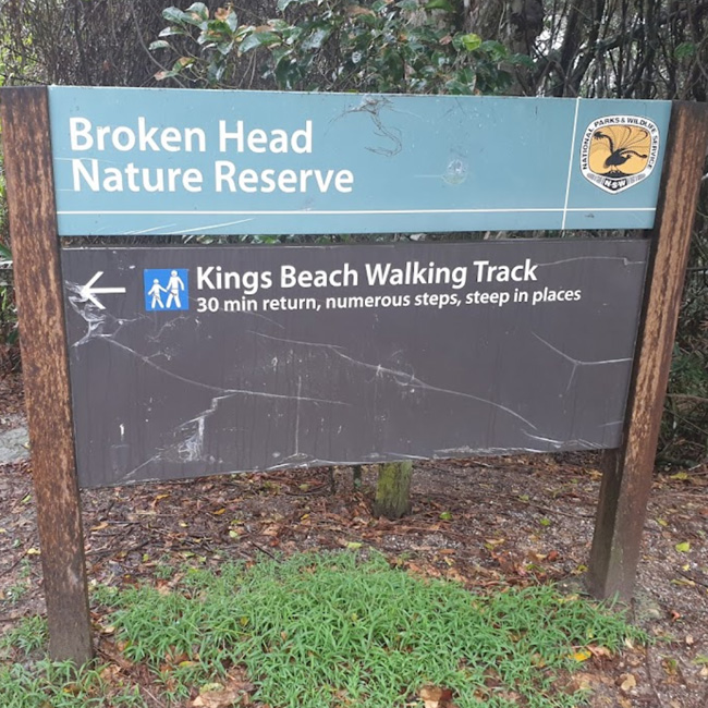 photo of the Broken-Head-Nature-Reserve information/direction sign
