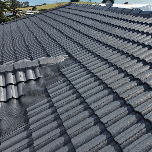 photo of dark grey Concrete-Roof-Tile