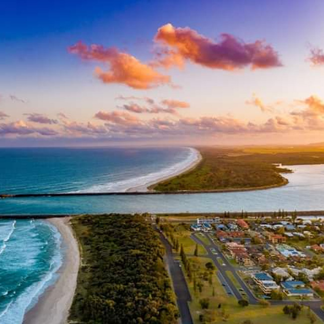 aerial photo of Ballina Painters region