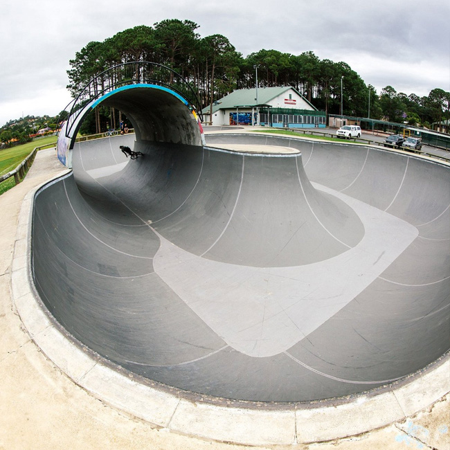 fish eyed photo of the Elanora-Skate-Park. Elanora Painters