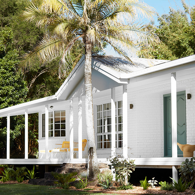 classic home painted with feature door in green